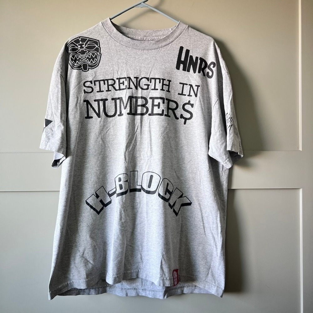 Farmers Hawaii HNRS T-Shirt Mens XL Gray Strength In Numbers H-Block Graphic Tee